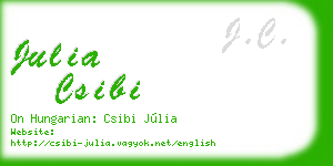 julia csibi business card